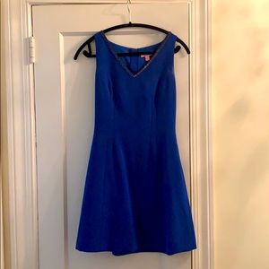 Royal blue and gold Lilly Pulitzer cocktail dress